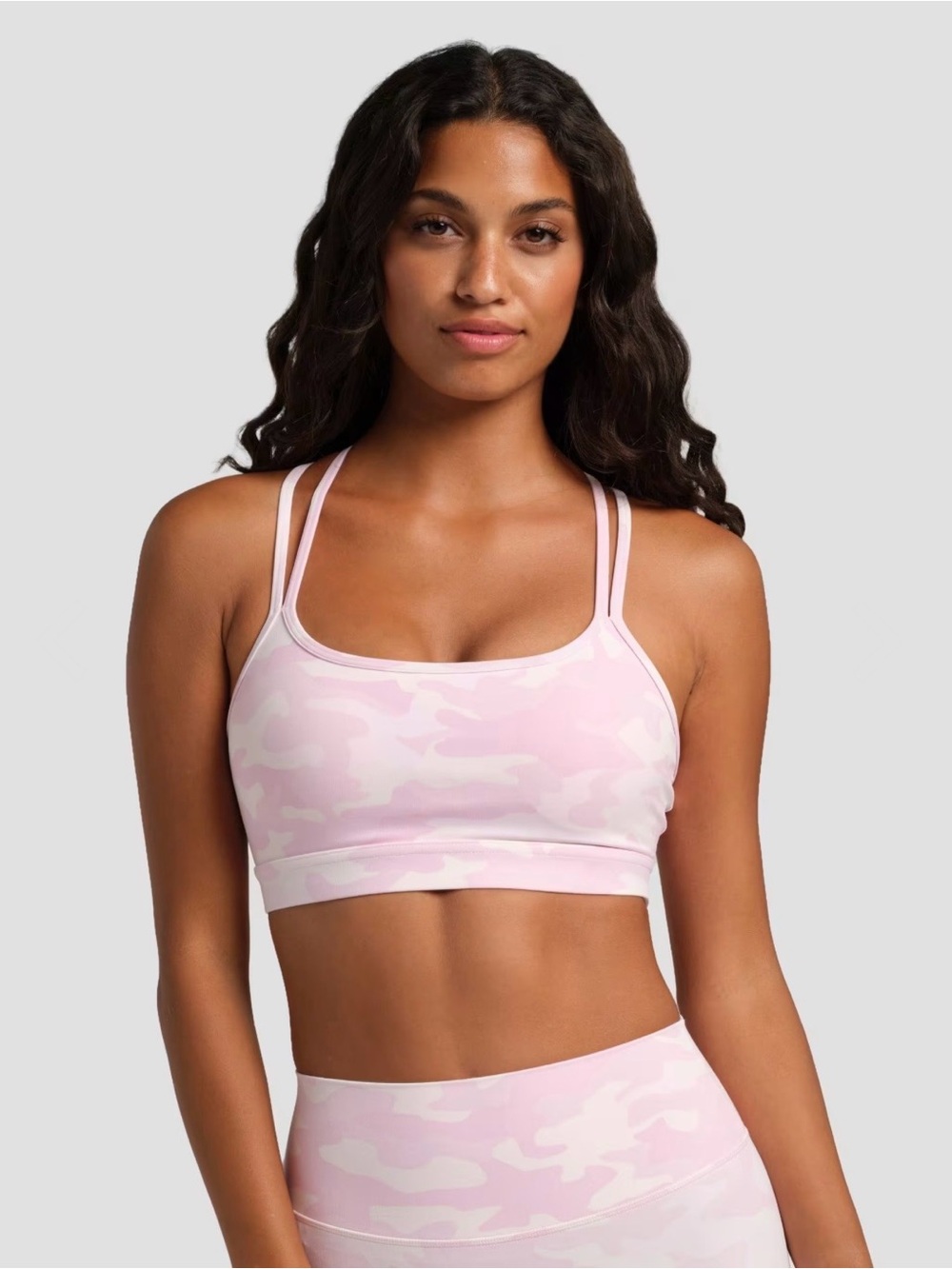 Pink Camo ComfrtCore™ Strappy Bra
